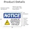Signmission In Case Of Emergency Pull Cord Sign With Symbol, 7 in W x Rectangle, Vinyl Decal OS-2PACK-NS-D-57-L-13670 - alternate 2